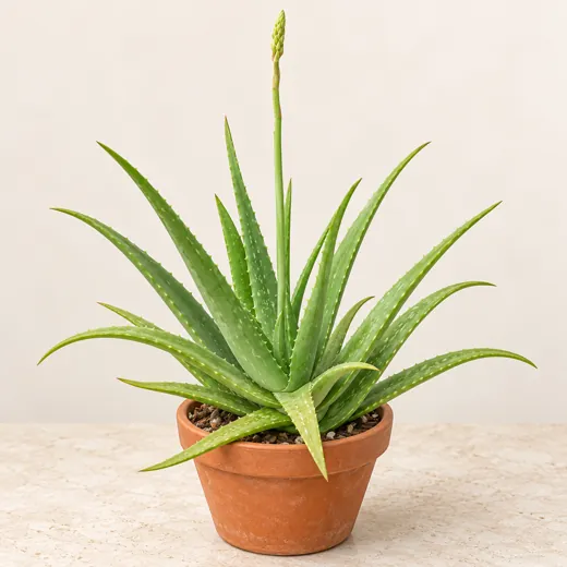 Imagen generada con IA de Aloe vera (Aloe vera), basada en fotografía de referencia